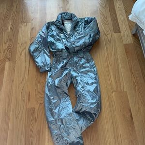 Metallic obermeyer ski suit